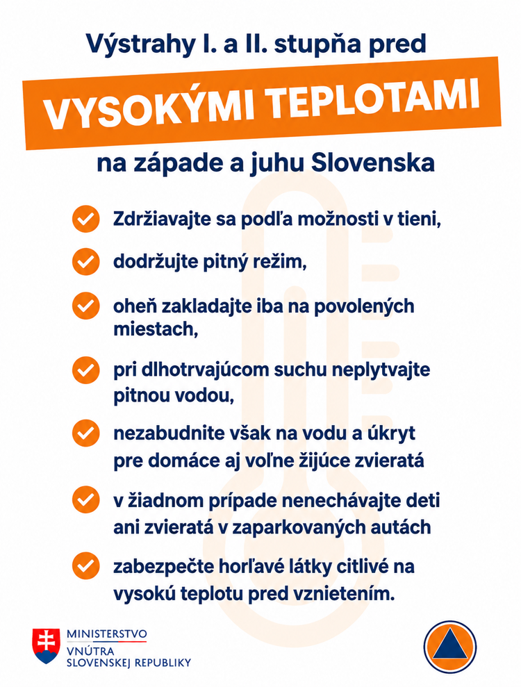 Výstrahy pred teplotami