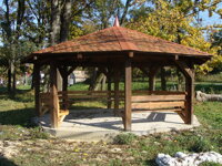 Výstavba obecného altánku